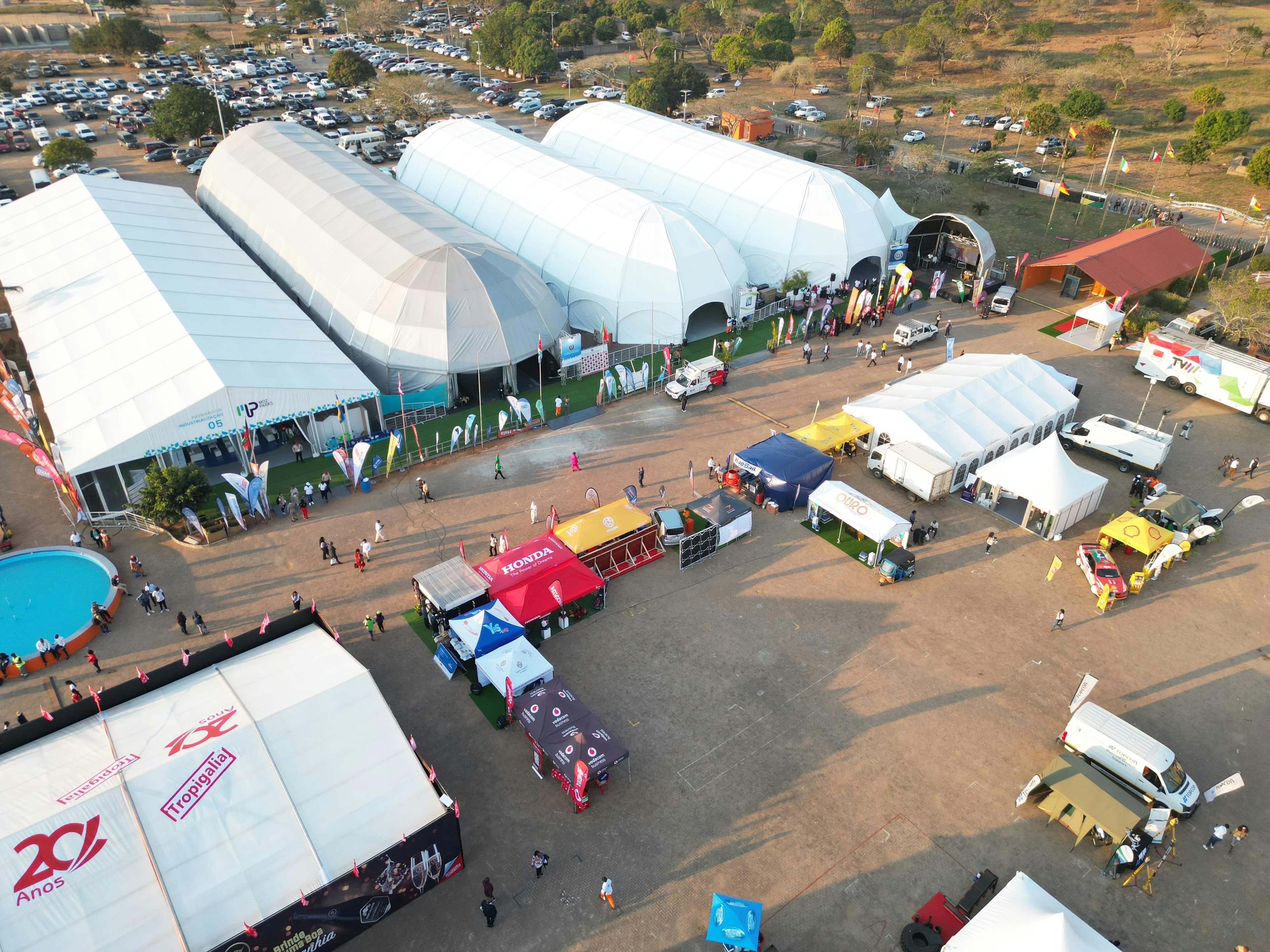 Networking tables at an expo