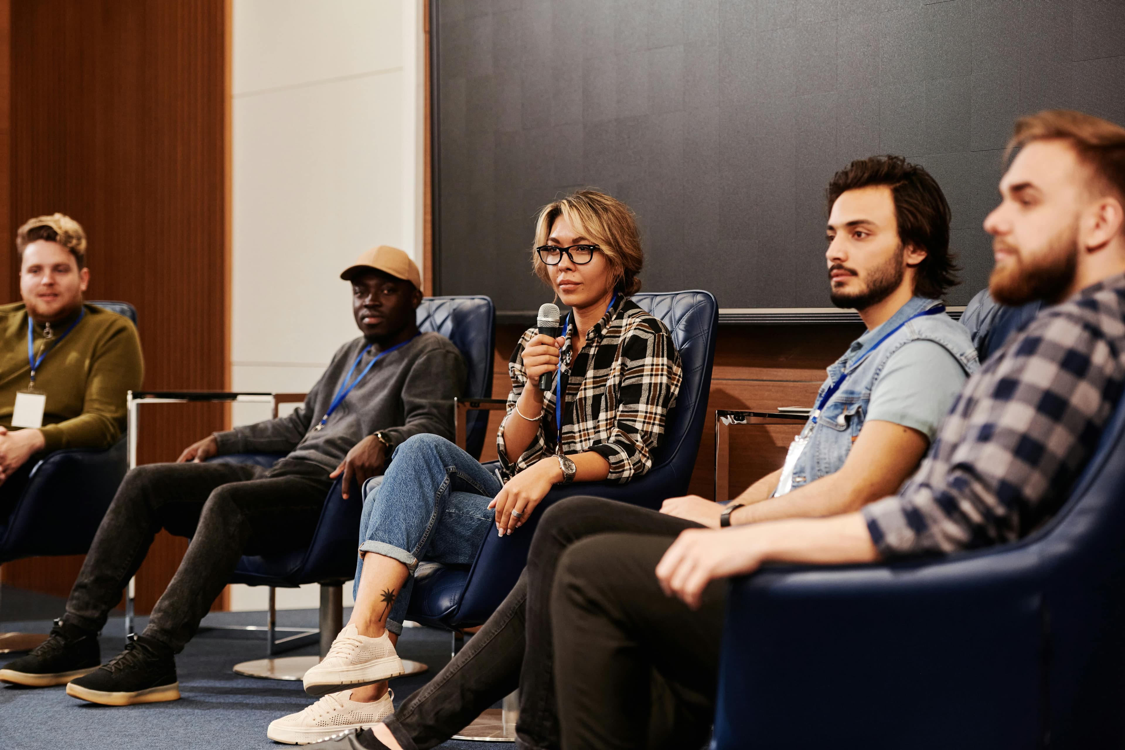 Panel discussion at a conference